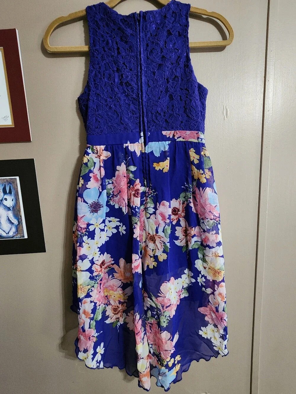 Floral Lace Hi Low Romper Dress | Romper Dress | Rare Editions | 10 Girls